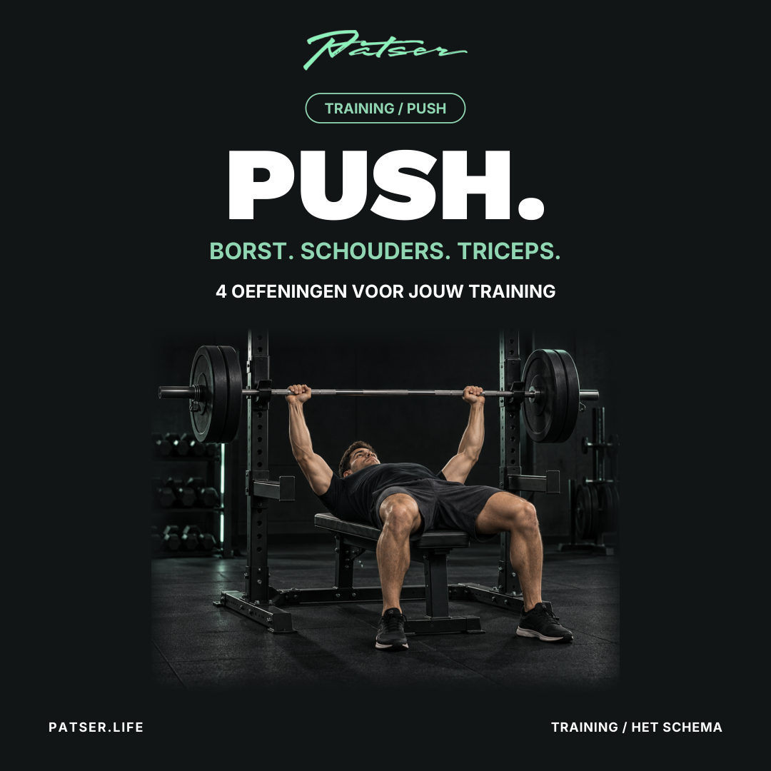 Push-workout voor borst, schouders en triceps: 4 oefeningen
